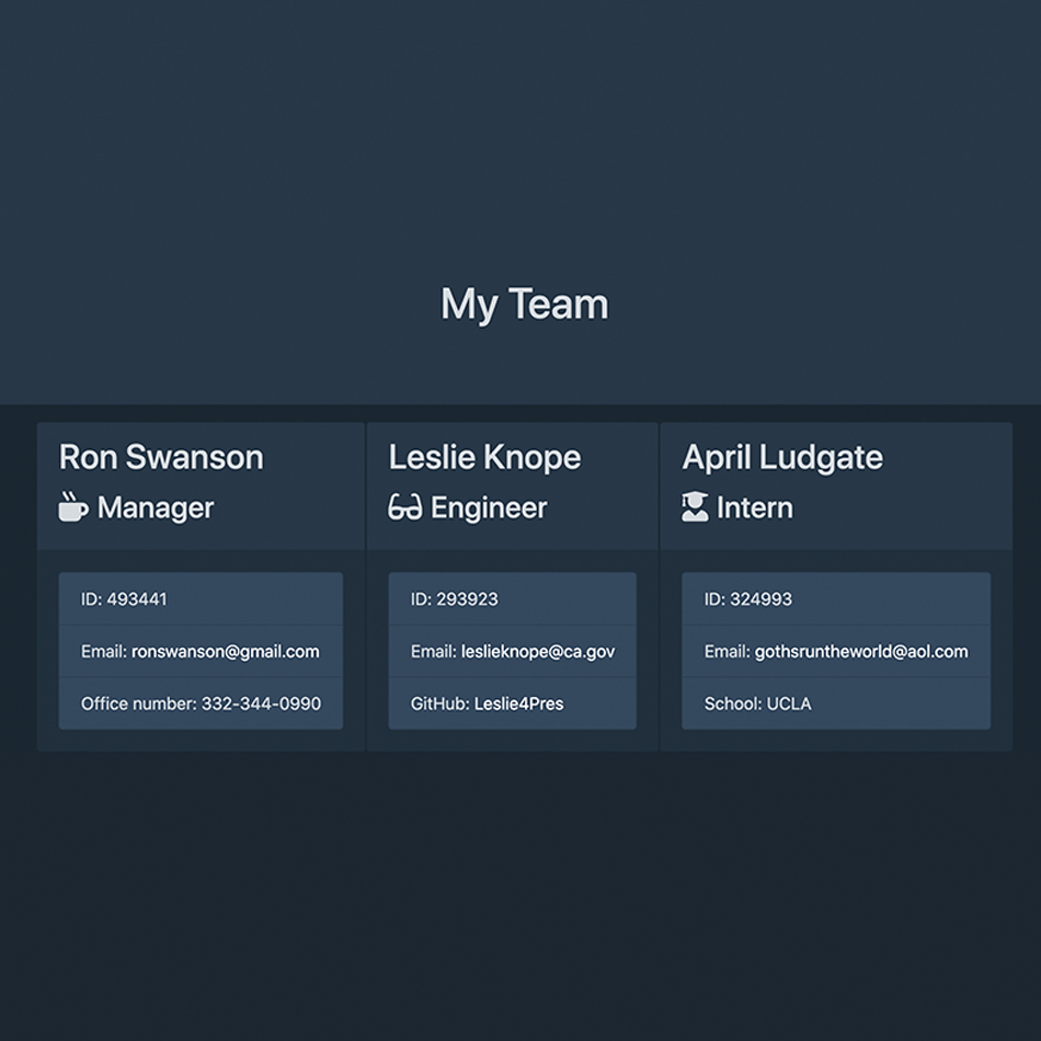 Team Profile Gen